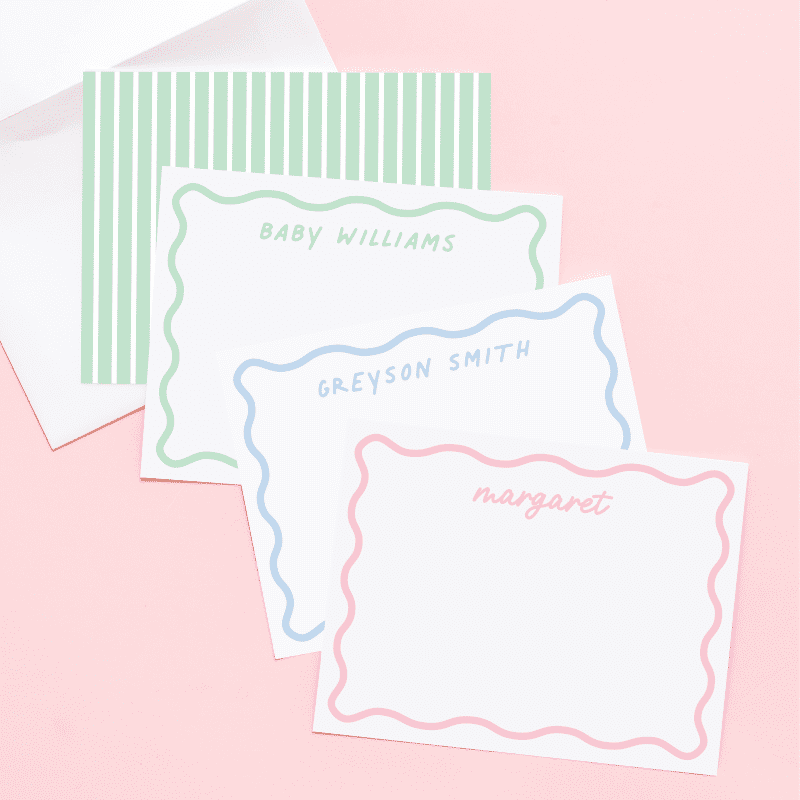 JCSBabyCollectionPersonalizedWavyNotecardGroupListingImage 01