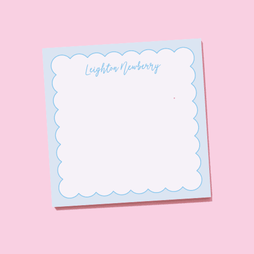 JCS x RR Scallop Script Square Notepad Mockp.1