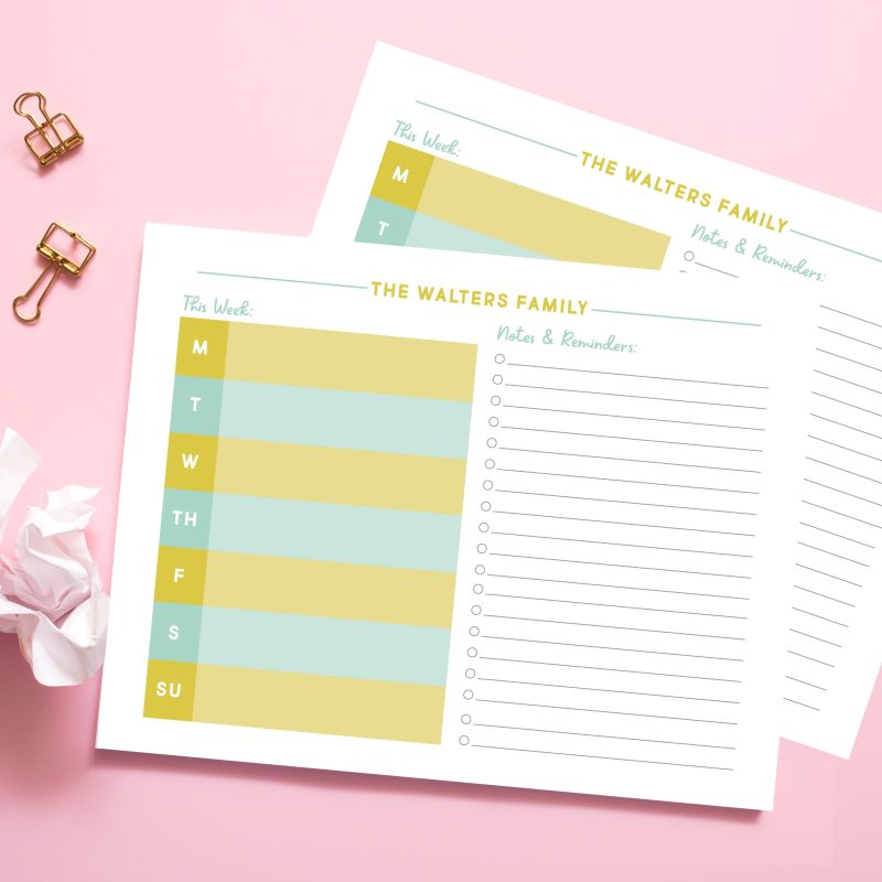 PersonalizedWeeklyPlannerNotepad